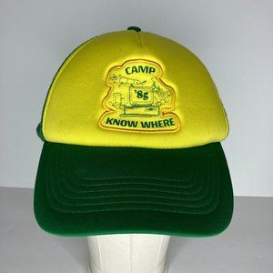 Stranger Things Camp Know Where Green Yellow Adjustable Hat